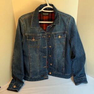 Parasuco Jeans Button Down Medium Wash Flannel Lined Denim Jacket Size S